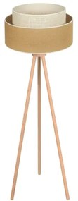Duolla - Stojacia lampa YUTE BOHO 1xE27/15W/230V pr. 45 cm hnedá/krémová