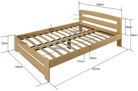 Posteľ dub Saša 120x200