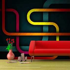 Sablio Tapeta Farebné čmáranice - 336x220 cm