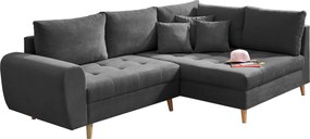 XXXLutz ROHOVÁ SEDAČKA, textil, kompozitné drevo, antracitová MID.YOU - Sedačky - 002220026003