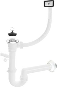 Kuchinox Kuchinox, sifón 2" s prepadom pre 1-komorový drez, oceľová, LAV-OKS_B13T