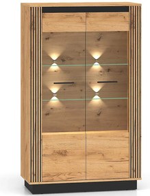 Vitrína Urso 05 Dub Craft zlatý/Čierna