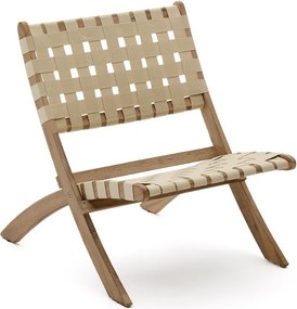 Drevené záhradné kreslo v prírodnej farbe Chabeli – Kave Home