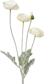 Biela umelá kvetina vlčí mak - 60cm