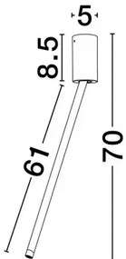 LED biele designové stropné svietidlo Ornos 70