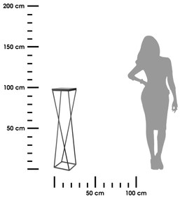 Květinový stojan LOFT I 100 cm černý