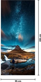 Fototapeta na dvere - Modrá mliečna dráha (95x205cm)