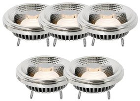 Sada 5 stmievateľných LED žiaroviek G53 AR111 12W 600lm 2700K