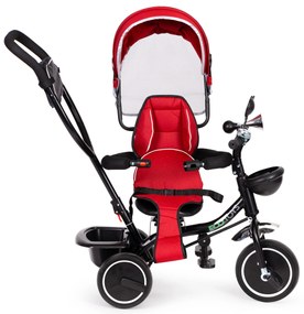 WELLHOX Trojkolka s otočným sedadlom - červená