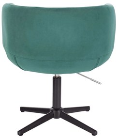 LuxuryForm DESIGN Kreslo MONTANA VELUR na čiernom kríži - zelené