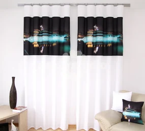 Dekorstudio Moderný 3D záves ZRC31 s potlačou Varianta: Růžový
