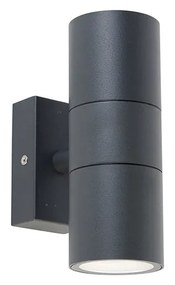 Vonkajšia nástenná lampa tmavosivá 2-svetlo IP44 - Duo