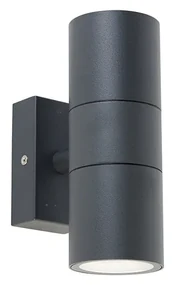 Vonkajšia nástenná lampa tmavosivá 2-svetlo IP44 - Duo