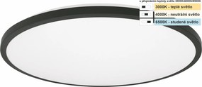 TOP LIGHT Stropné svietidlo Onyx KM CCT, biela-čierna