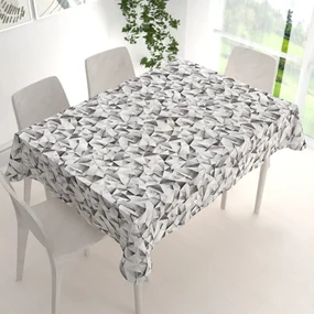 Biante Dekoračný obdĺžnikový obrus Porto PRT-008 Sivo-béžové kryštály 120x160 cm