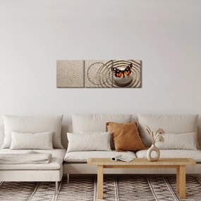 Obraz - Zenová záhrada (s hodinami) (90x30 cm)