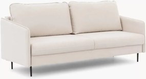 Pohovka s funkciou spania Movani - béžová pletenina Loft 01 / čierne nohy