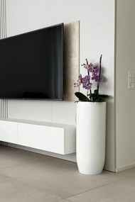 Kvetináč SOLERIO, výška 80 cm, sklolaminát, biely