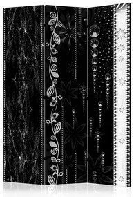 Paraván - Black Elegance [Room Dividers] Veľkosť: 135x172, Verzia: Obojstranný