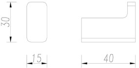 OMNIRES NL80110BL - Nástenný háčik NELSON matná čierna