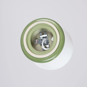 Nástenné svietidlo Zori, 1x biele sklenené tienidlo, gr