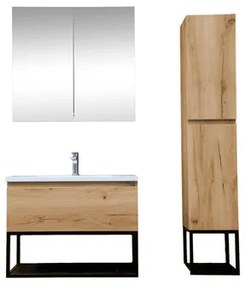 Kúpeľňová skrinka s umývadlom SAT B-Way dub mat KSETBWAY6, 1 ks