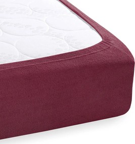 Froté napínacie prestieradlo FR-011 Bordó 80 x 200 - výška 20 cm