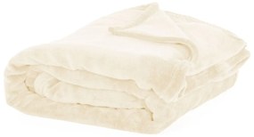 Béžová mikroplyšová deka Tiseco Home Studio, 220 x 240 cm