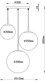Globo 1581-3S - Luster na lanku JOEL 3xE27/60W/230V