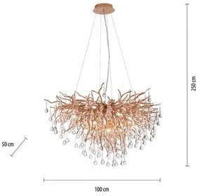 Závesné svietidlo medené ICICLE