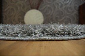 styldomova Sivý koberec shaggy narin P901 kruh