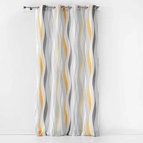 Žltý/biely záves 140x260 cm Ondulys – douceur d'intérieur