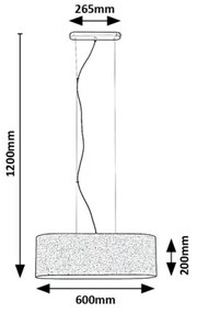 Rabalux 72251 - Luster na lanku NARMIN 3xE27/40W/230V