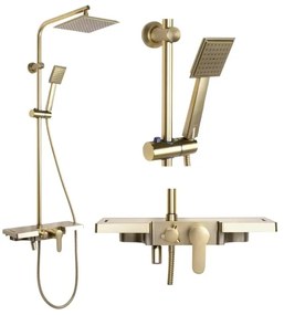 REA-P4121 - Sprchová súprava s batériou BRAVO brúsené zlato