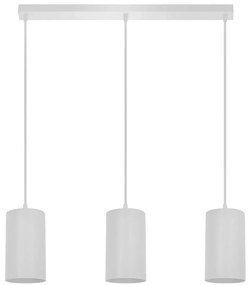 TEMAR Závesné moderné osvetlenie nad jedálenský stôl TUBE, 3xE27, 24W, biele