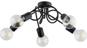 Prisadený luster INTER 5xE27/15W/230V čierna