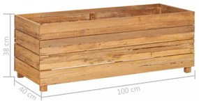 Záhradný kvetináč teakové drevo Dekorhome 100x40x72 cm