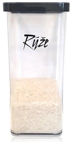 2. akosť - Dóza na potraviny 2,1l Rotho Loft - BIG Black, čierna (škrabance)