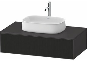 DURAVIT Zencha závesná skrinka pod umývadlo na dosku, 1 zásuvka, 1000 x 550 x 281 mm, čierna líniová štruktúra/grafit super matná, ZE4811063800000