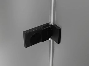 Mexen Lunar-F Duo, skladací sprchový kút 85 x 80 cm, 8mm číre sklo, čierny profil, 836-085L-080P-70-00