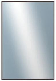 DANTIK - Zrkadlo v rámu, rozmer s rámom 40x60 cm z lišty Hliník wenge (7273516)