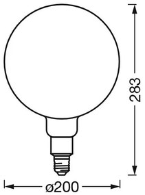 LED Stmievateľná žiarovka SMART+ GLOBE G200 E27/6W/230V 2500K Wi-Fi - Ledvance