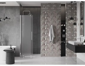 Mexen Velar, posuvné sprchové dvere do otvoru 120 cm, 8mm sklo námraza, chrómová, 871-120-000-31-01