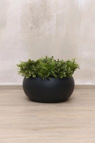 Miska na rastliny MORINO, sklolaminát, výška 21 cm, antracit