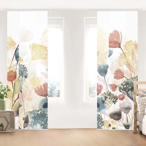 MANUFACTURER -  Súprava posuvnej záclony - Poľné kvety v lete II - 4 panely
