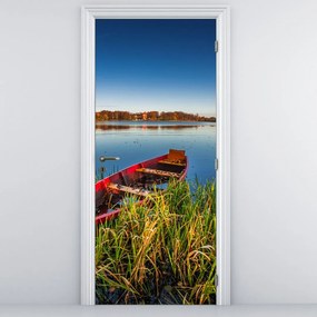 Fototapeta na dvere - Červená pramica (95x205cm)