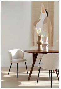 Hnedý okrúhly jedálenský stôl s doskou z akácie ø 140 cm Quenza – Light &amp; Living