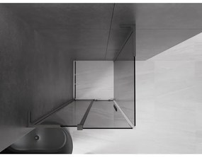 Mexen Velar L, sprchový kút s posuvnými dverami 90 x 90 cm, 8mm šedé sklo, grafit brúsený, 871-090-090-43-66