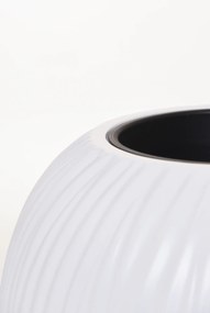 Dizajnový kvetináč VITRO, sklolaminát, priemer 50 cm, biely