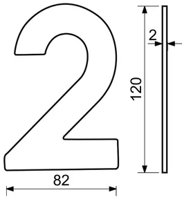 Domové číslo RICHTER RN.120L (nerez), 9, RICHTER Nerez matný